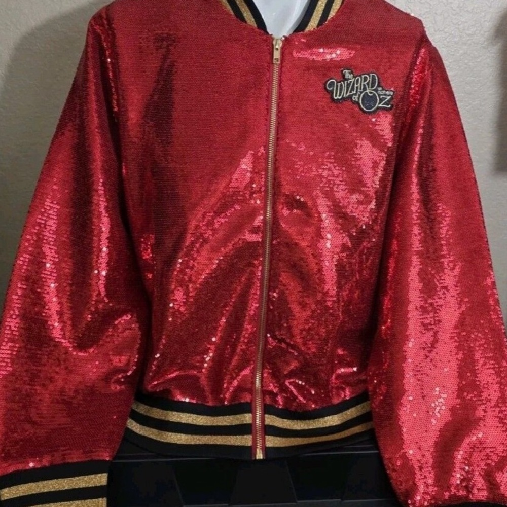 Wizard of Oz Red Sequin Bomber Jacket